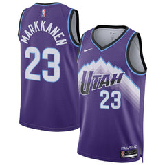 Unisex Utah Jazz Lauri Markkanen #23 Purple Swingman Jersey - Icon Edition