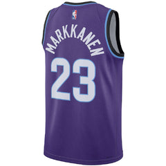 Unisex Utah Jazz Lauri Markkanen #23 Purple Swingman Jersey - Icon Edition