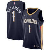 Unisex New Orleans Pelicans Zion Williamson #1 Navy Swingman Jersey - Icon Edition