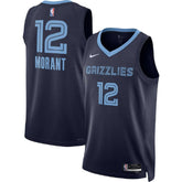 Unisex Memphis Grizzlies Grizzlies Ja Morant #12 Navy Swingman Jersey - Icon Edition