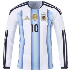 Messi #10 Argentina Home Long Sleeve Jersey World Cup 2026
