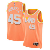 Unisex Cleveland Cavaliers Donovan Mitchell #45 Orange Swingman Jersey 2025/26 - City Edition