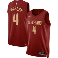 Unisex Cleveland Cavaliers Evan Mobley #4 Wine Swingman Jersey - Icon Edition