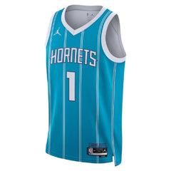Unisex Charlotte Hornets LaMelo Ball #1 Teal Swingman Jersey - Icon Edition