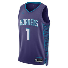 Unisex Charlotte Hornets LaMelo Ball #1 Purple Swingman Jersey - Statement Edition