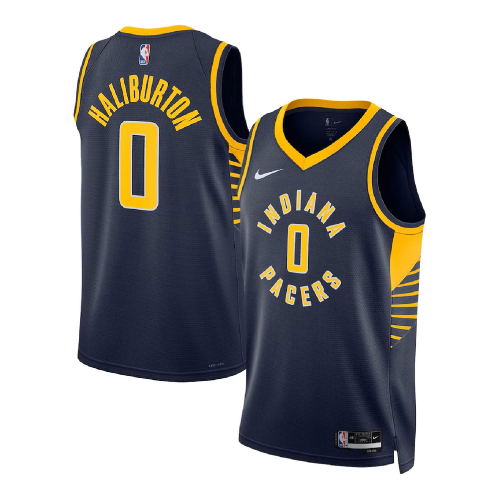 Unisex Indiana Pacers Tyrese Haliburton #0 Navy Swingman Jersey - Icon Edition