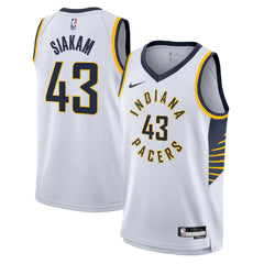 Unisex Indiana Pacers Pascal Siakam #43 White Swingman Jersey - Association Edition