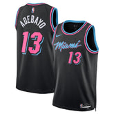 Unisex Miami Heat Bam Adebayo #13 Black Swingman Jersey 2025/26 - City Edition