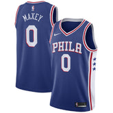 Unisex Philadelphia 76ers Tyrese Maxey #0 Royal Swingman Jersey - Icon Edition