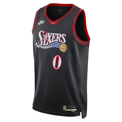 Unisex Philadelphia 76ers Tyrese Maxey #0 Black Swingman Jersey - Classic Edition