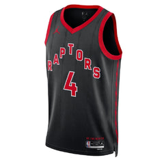 Unisex Toronto Raptors Scottie Barnes #4 Black Swingman Jersey - Statement Edition