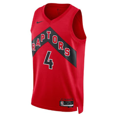 Unisex Toronto Raptors Scottie Barnes #4 Red Swingman Jersey - Statement Edition