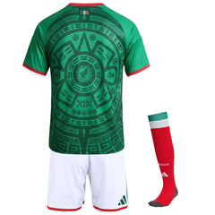 Kids Mexico Home Jersey Full Kit World Cup 2026