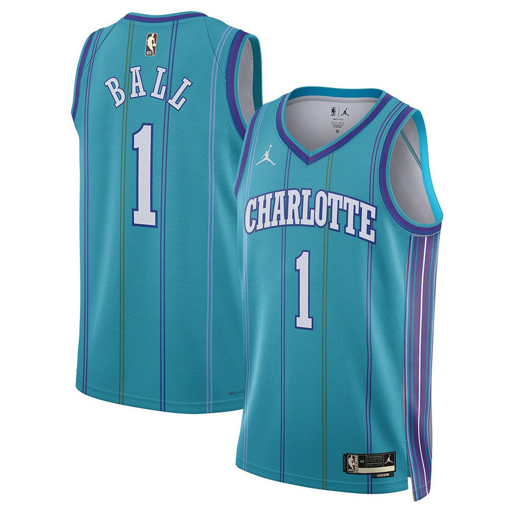 Unisex Charlotte Hornets LaMelo Ball #1 Teal Swingman Jersey - Classic Edition