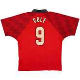 Cole #9 Retro Manchester United Home Jersey 1996/98