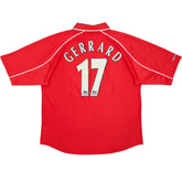 Gerrard #17 Retro Liverpool Home Jersey 2000/02