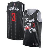 Unisex Toronto Raptors Brandon Ingram #3 Nike Black 2025/26 Swingman Jersey - City Edition