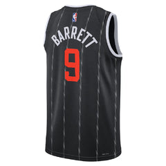 Unisex Toronto Raptors RJ Barrett #9 Black 2025/26 Swingman Jersey - City Edition