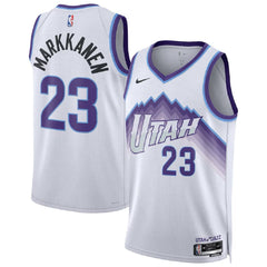 Unisex Utah Jazz Lauri Markkanen #23 White Swingman Jersey - Association Edition