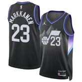 Unisex Utah Jazz Lauri Markkanen #23 Black Swingman Jersey - Statement Edition