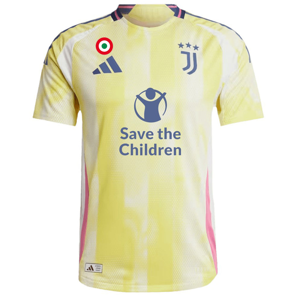 Juventus Away Save Children Sponsor Match Jersey Player Version