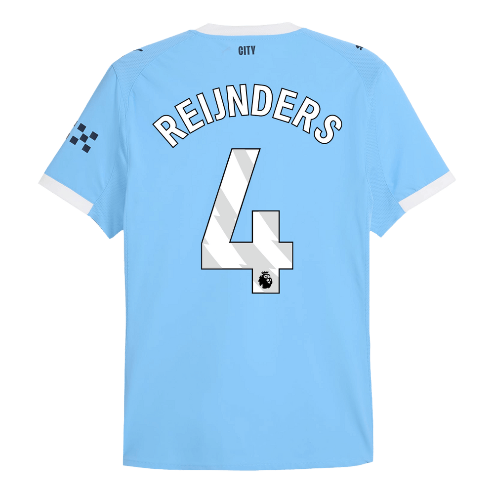 REIJNDERS #4 Manchester City Home Match Jersey Player Version 2025/26