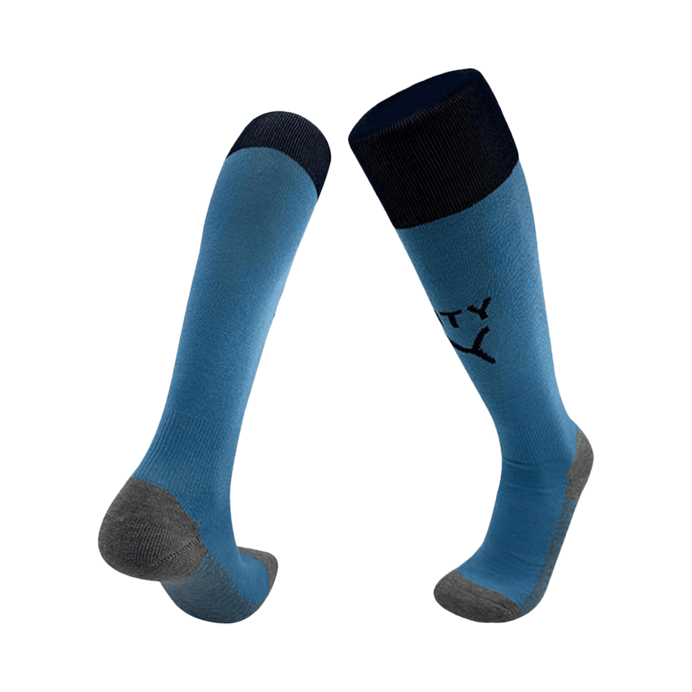 Kids Manchester City Home Soccer Socks - Blue 2025/26