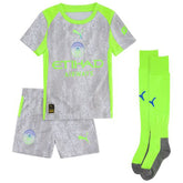 Kids Manchester City Third Jersey Full Kit 2025/26