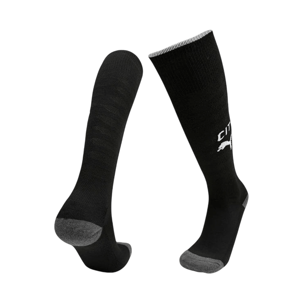 Kids Manchester City Away Soccer Socks - Black 2025/26