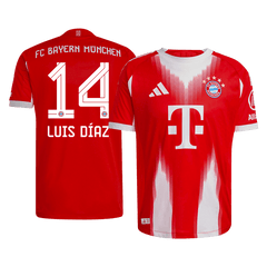 LUIS DÍAZ #14 Bayern Munich Home Match Jersey Player Version 2025/26