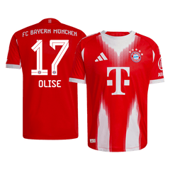 OLISE #17 Bayern Munich Home Match Jersey Player Version 2025/26