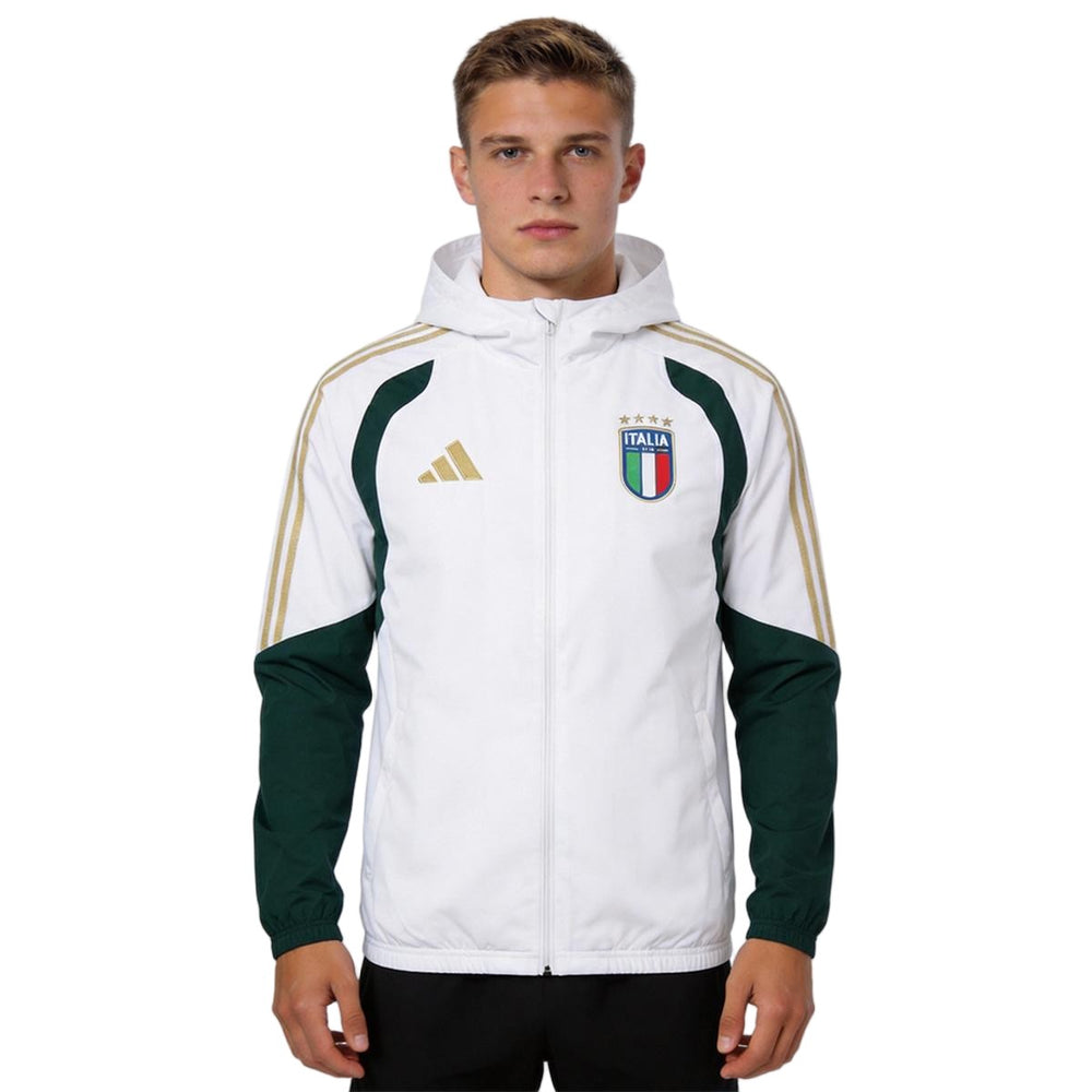 Italy Windbreaker Hoodie Jacket White 2026