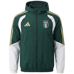 Italy Windbreaker Hoodie Jacket Green 2026