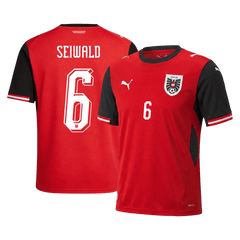 SEIWALD #6 Austria Home Jersey World Cup 2026