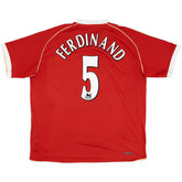 Ferdinand #5 Retro Manchester United Home Jersey 2006/07