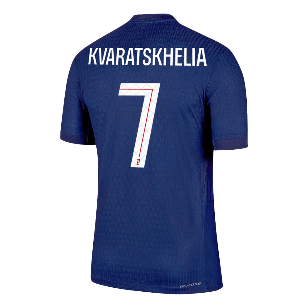 KVARATSKHELIA #7 PSG Home Match Jersey Player Version 2025/26