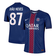 JOÃO NEVES #87 PSG Home Match Jersey Player Version 2025/26