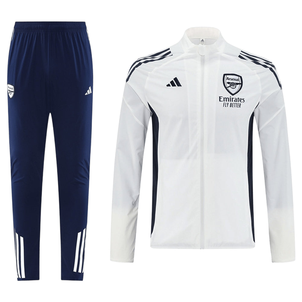 Arsenal Windbreaker Kit(Jacket+Pants) White 2025/26