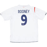 Rooney #9 Retro England Home Jersey World Cup 2006