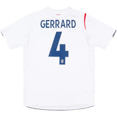 Gerrard #4 Retro England Home Jersey World Cup 2006