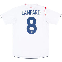 Lampard #8 Retro England Home Jersey World Cup 2006