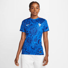 France Women's EC22 Home Soccer Jersey - Hyper Cobalt-Siren Red