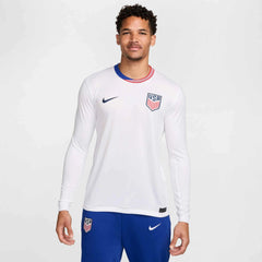 2024-25 USA Men's Stadium Home Long-Sleeve Soccer Jersey