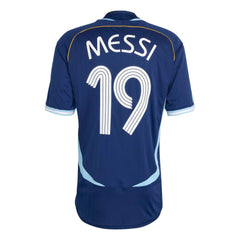 2006 Argentina Men's Retro Stadium Away Messi #19 Soccer Jersey