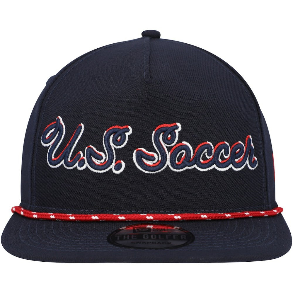 USMNT New Era Script Golfer Adjustable Hat for sale -  Navy 