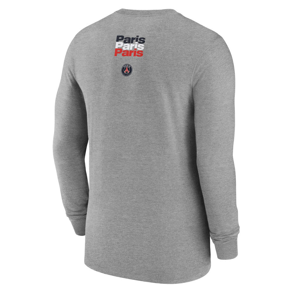 Paris Saint-Germain Legend Long Sleeve T-Shirt on sale - Heather Gray 