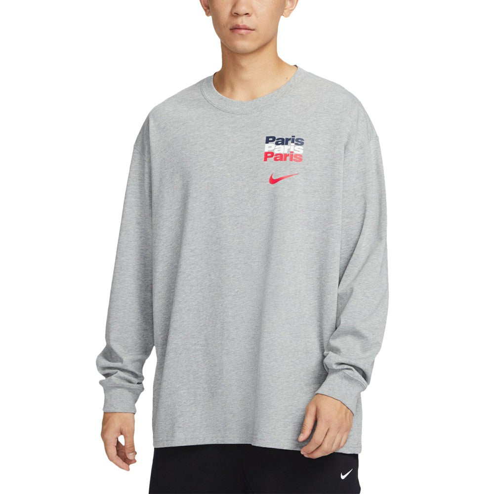 Paris Saint-Germain Legend Long Sleeve T-Shirt on sale - Heather Gray 