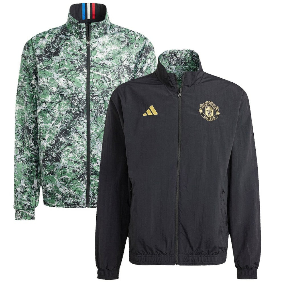 Manchester United x Stone Roses Originals 2023/24 Reversible Anthem Full-Zip Jacket Discount - Black 