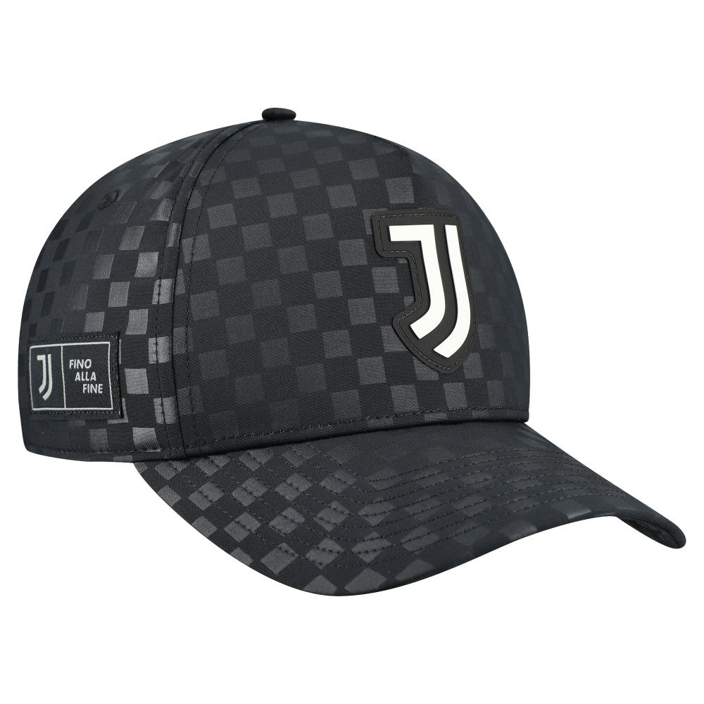 Juventus Checkmate A-Frame Adjustable Hat Discount - Black 