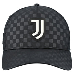 Juventus Checkmate A-Frame Adjustable Hat Discount - Black 